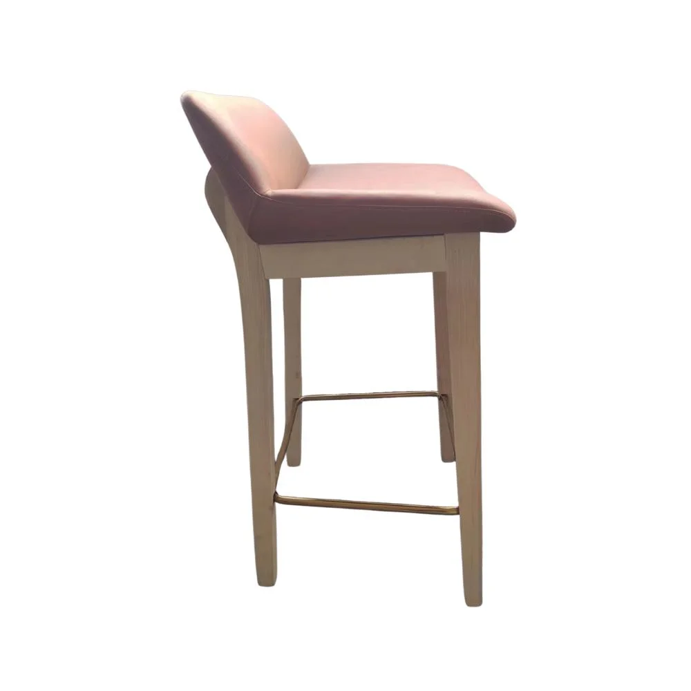 Fabric Upholstered Bar Stool Comfortable Sponge Counter Chair Stable High Square Seat