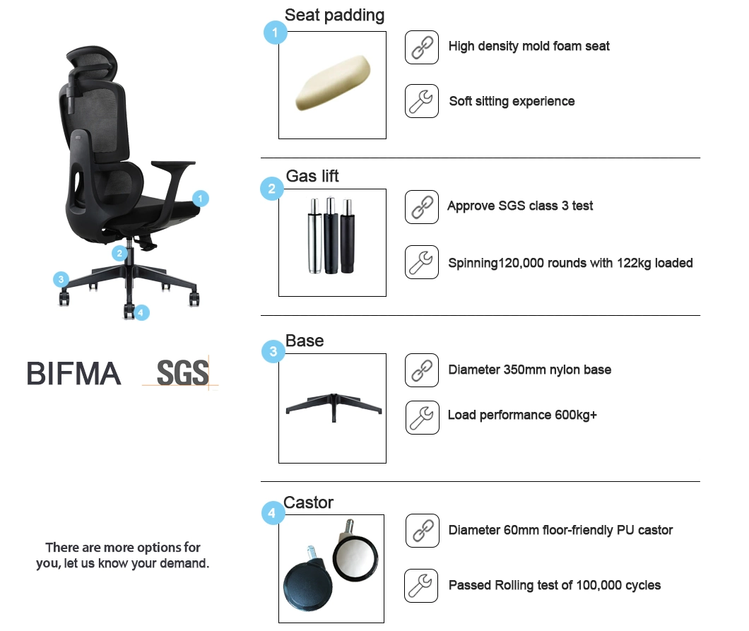 Professional Airy Durable Office Mesh Boss Chair Work From Home