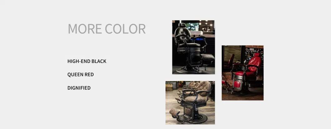 Black Antique Barber Chairs Factory Direct Sale; Barber equipment and Supplies for Barbershop; Hair Salon Beauty Furniture
