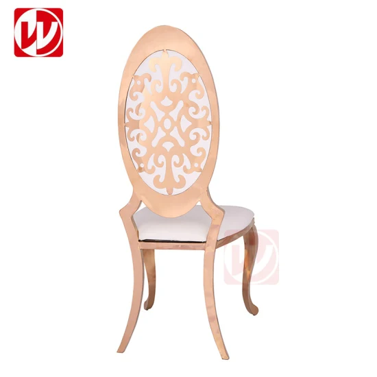 White PU Leather Gold Stainless Steel Dining Chairs for Hotel Home Restaurant Banquet Room Weddings