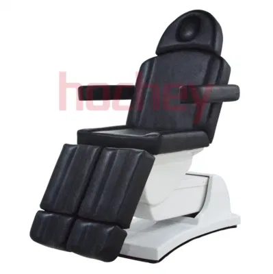 Hochey Luxury Electronic Rotating Medical SPA Massage Tattoo Facial Beauty Therapy Salon Chair Black Electric Beauty Bed