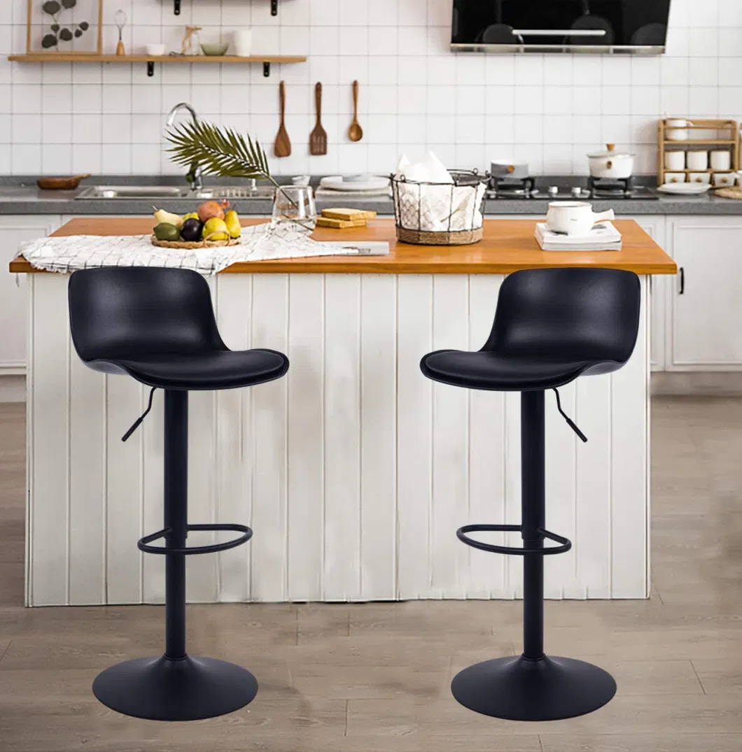 Modern Design Bar Stools with Adjustable Height and 360&deg; Rotation, Ergonomic Streamlined Polypropylene High Bar Stools for Bar Counter, Kitchen and Home